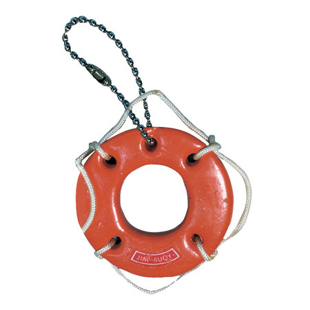 Jim-Buoy Jim-Buoy 87 Floating Life Ring Key Chain - White 87